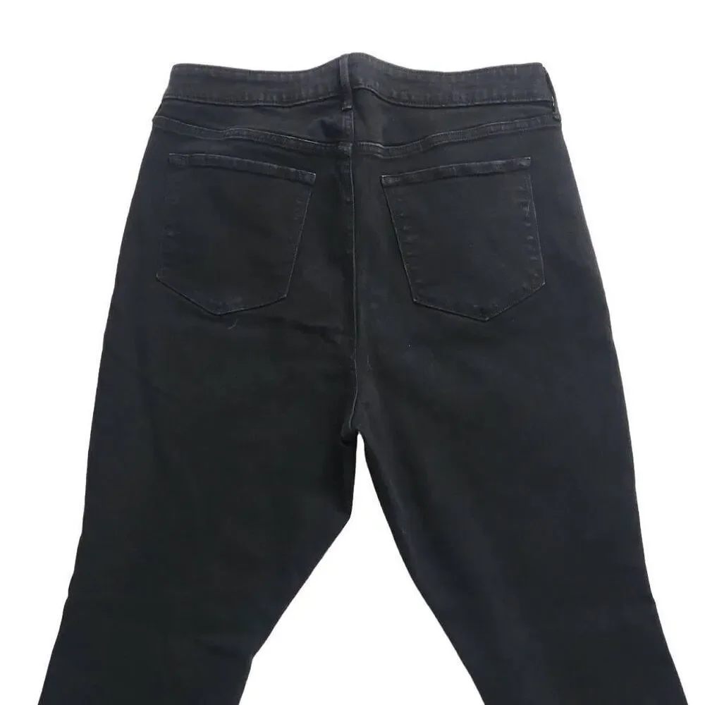Old Navy Women's Size 16 Short Black High Rise Straight Jeans